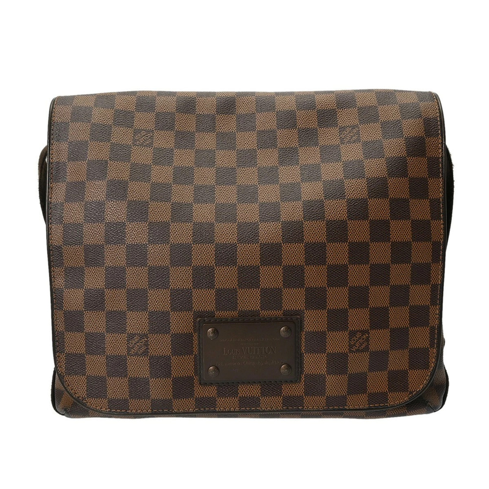 LOUIS VUITTON Damier Brooklyn Brown Canvas Shoulder Bag